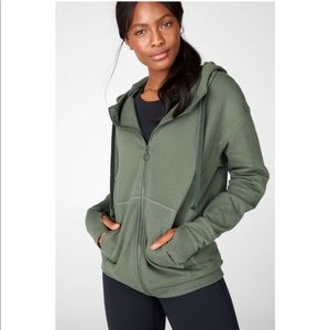 Fabletics Leah safari green zip up